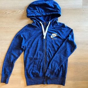 Nike Women’s Sportswear Gym Vintage Full-Zip Hoodie Blue Size Small